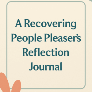Icon for a recovering people pleaser's reflection journal pdf
