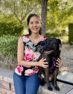 Judy Wang, LCPC, CPC works offers therapy intensives is shown with her dog, Lucy, who is adopted from South Carolina.