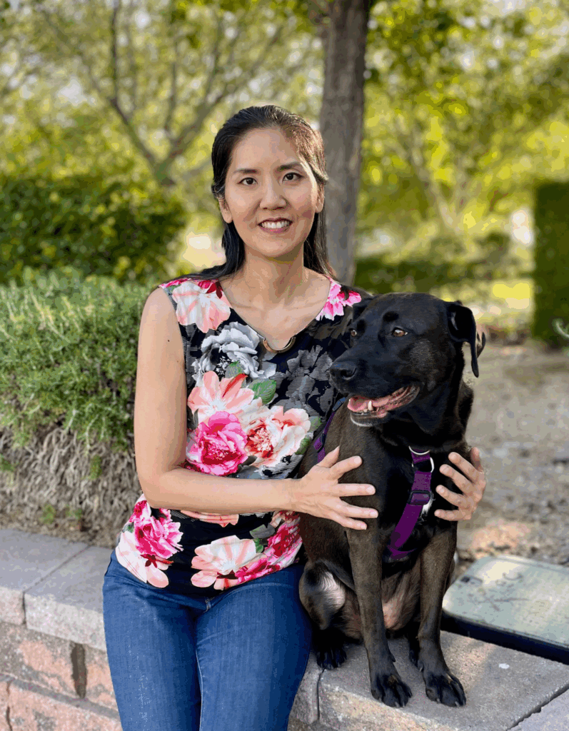 Judy Wang, LCPC, CPC works offers therapy intensives is shown with her dog, Lucy, who is adopted from South Carolina.