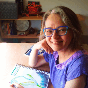 Lisa Heading, MA, NCC, an expressive arts therapist in Oregon