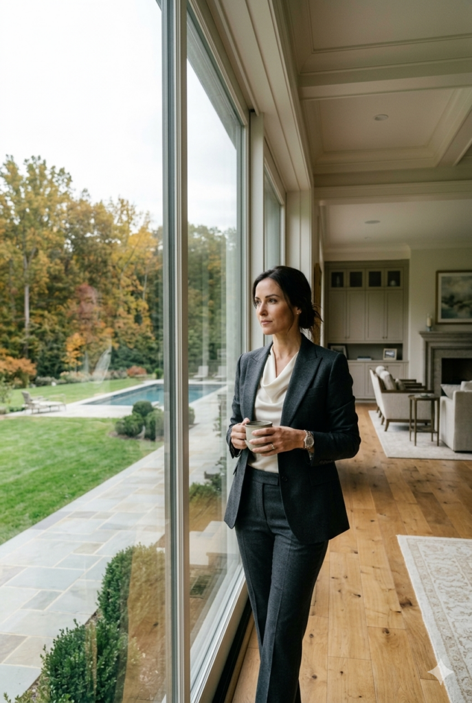 High-achieving professional in Maryland ready for online trauma therapy session.